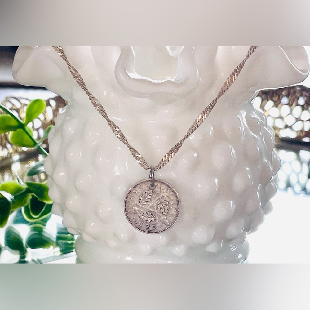 Sterling Silver Chain & Antique Coin Necklace